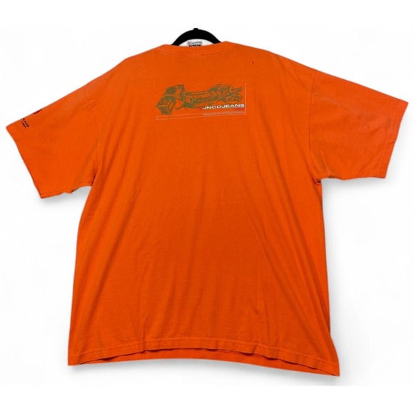 Vintage JNCO Jeans T Shirt Mens XL Orange Y2K 90s Sound Architecture Skater USA - Picture 4 of 15